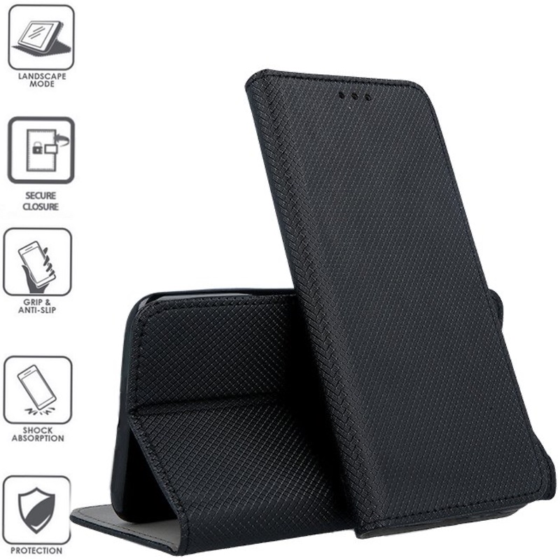 Telone atverčiamas dėklas - juodos spalvos (Xiaomi REDMI NOTE 8) Telone atverčiamas dėklas - juodos spalvos (Xiaomi REDMI NOTE 8)